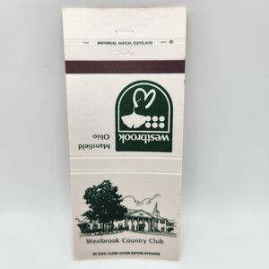 Vintage Matchbook Westbrook Country Club Mansfield Ohio Golf Course